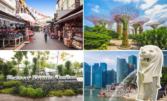 シンガポール市内観光+世界遺産・シンガポール植物園　ナショナル・オーキッド・ガーデン入場付き